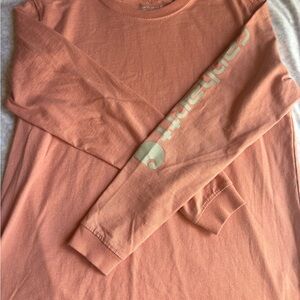 Cathartt loose fit Long Sleeve Shirt with Graphic on sleeve size Large